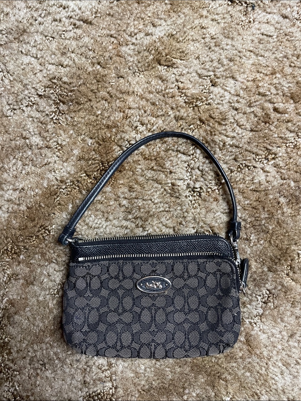 Coach Mini Wristlet Wallet Purse 6” x 3.5”